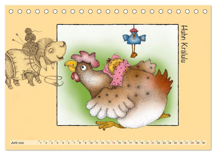 Produktbild: Kater Mizzimo und seine Freunde (Tischkalender 2026 DIN A5 quer), CALVENDO Monatskalender
