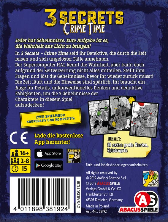 Produktbild: 3 Secrets - Crime Time