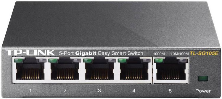 Produktbild: TP-LINK TL-SG105E TL-SG105E Netzwerk Switch 5 Port 1 GBit/s