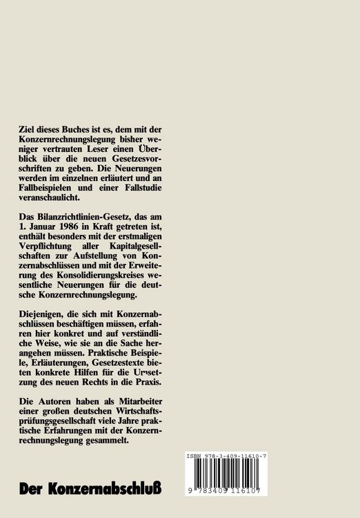 Produktbild: Der Konzernabschlu&szlig;