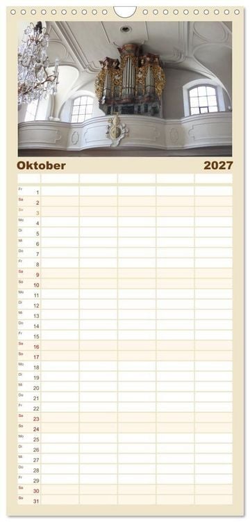 Produktbild: Familienplaner 2027 - Fantastische Welt der Orgeln mit 5 Spalten (Wandkalender, 21 x 45 cm) CALVENDO