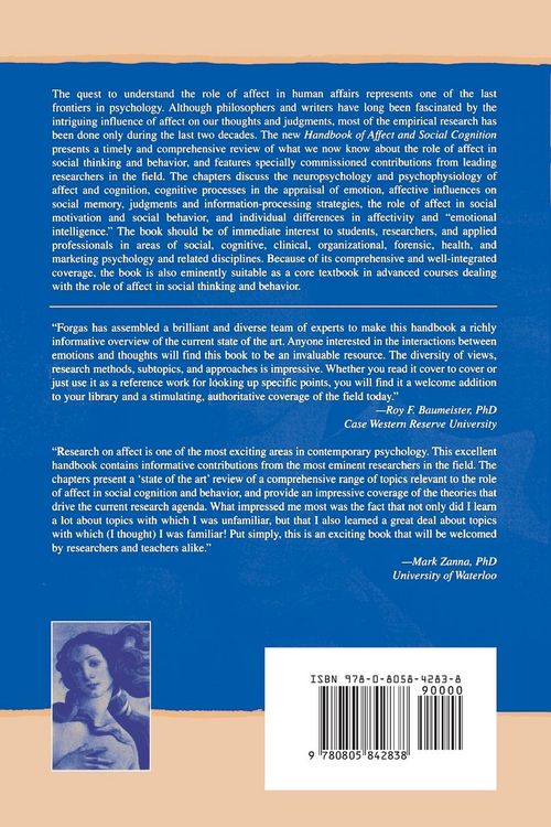 Produktbild: Handbook of Affect and Social Cognition