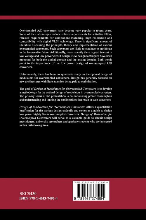 Produktbild: Design of Modulators for Oversampled Converters
