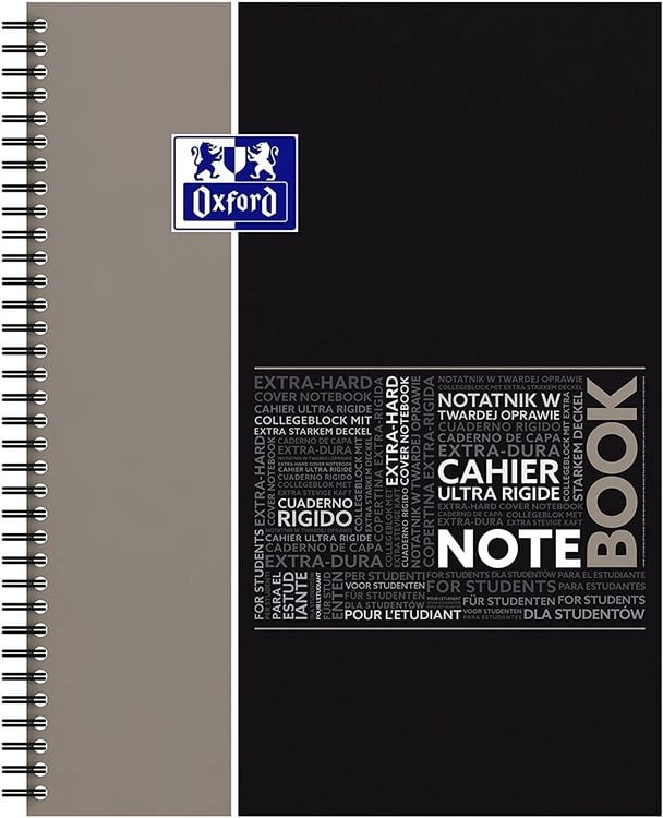 Produktbild: OXFORD Studium A4+ Hardcover doppelspiralgebundenes Notebook, 5 mm kariert, 80 Blatt SCRIBZEE&reg; kompatibel, 1x St&uuml;ck sortiert