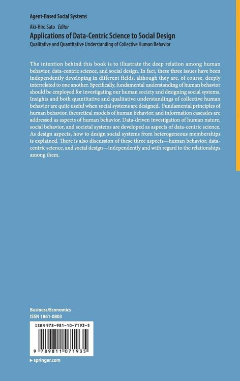 Produktbild: Applications of Data-Centric Science to Social Design