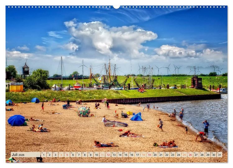 Produktbild: Friesland - Nordseebad Dangast (Wandkalender 2026 DIN A2 quer), CALVENDO Monatskalender