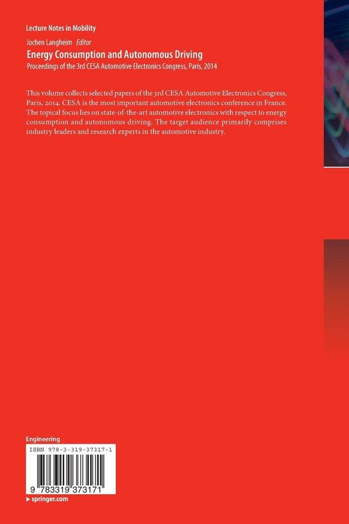 Produktbild: Energy Consumption and Autonomous Driving