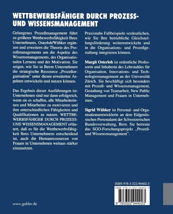 Produktbild: Wettbewerbsf&auml;higer durch Proze&szlig;- und Wissensmanagement