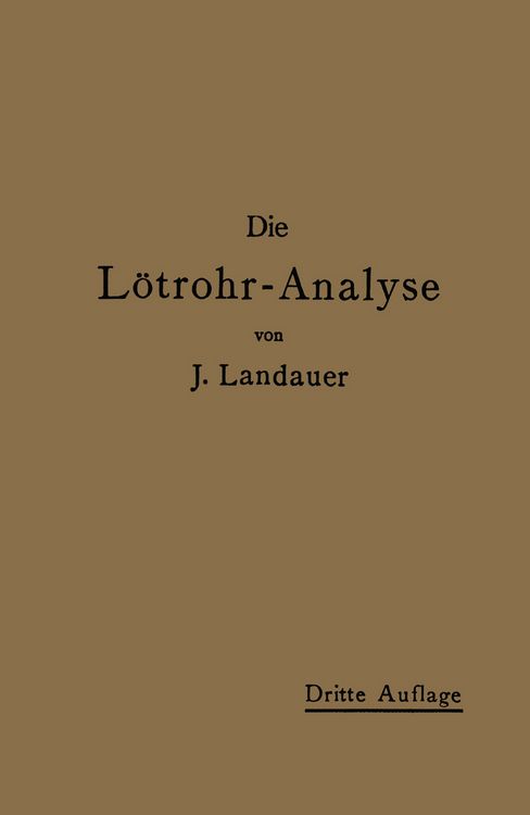 Produktbild: Die L&ouml;trohranalyse