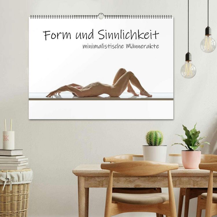 Produktbild: Form und Sinnlichkeit - minimalistische M&auml;nnerakte (Wandkalender 2026 DIN A2 quer), CALVENDO Monatskalender