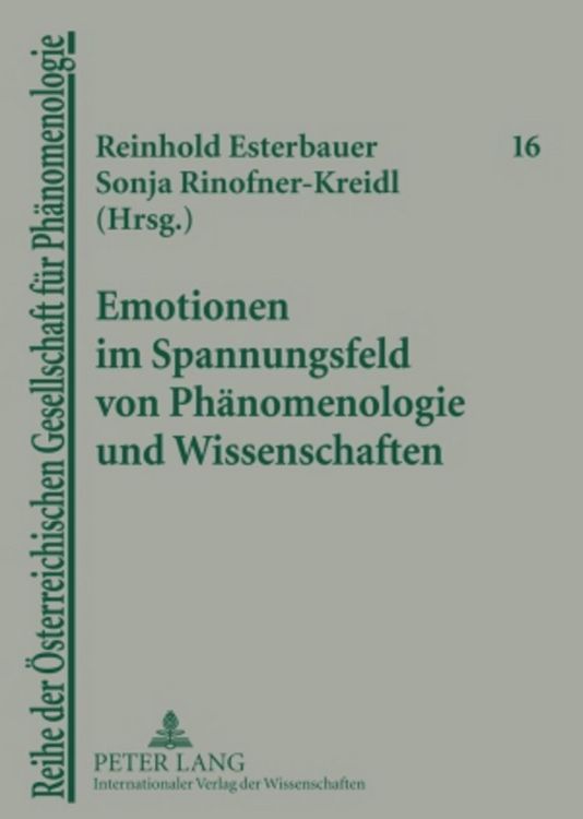 Produktbild: Emotionen im Spannungsfeld von Phaenomenologie und Wissenschaften