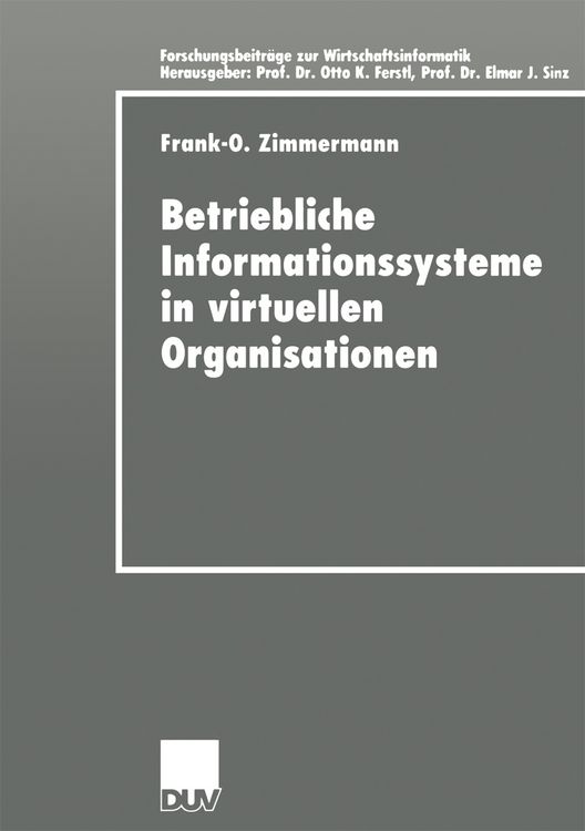 Produktbild: Betriebliche Informationssysteme in virtuellen Organisationen
