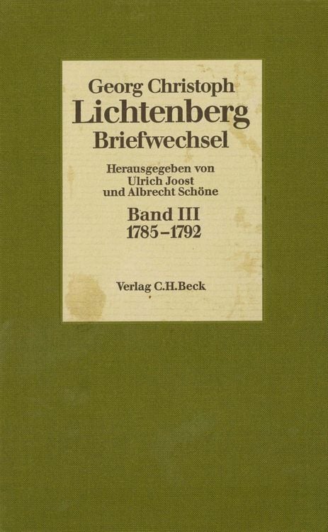 Produktbild: Lichtenberg Briefwechsel Bd. 3: 1785-1792