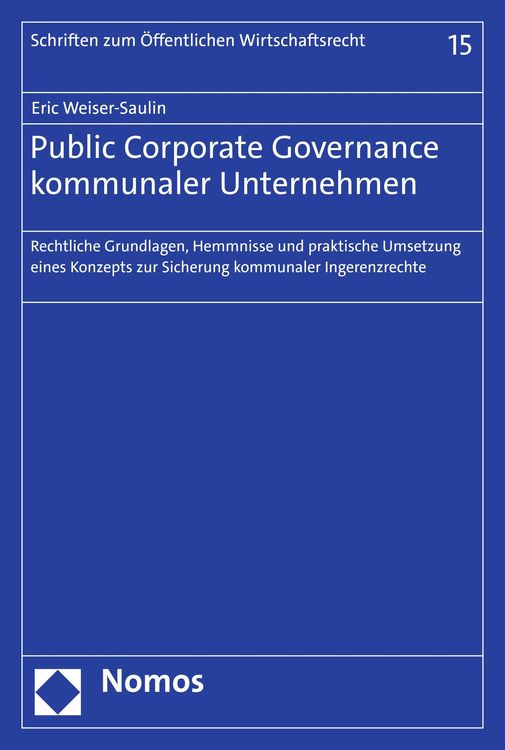 Produktbild: Public Corporate Governance kommunaler Unternehmen
