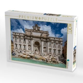Produktbild: CALVENDO Puzzle Trevi-Brunnen - ein Wunsch im Wasser | 1000 Teile Lege-Gr&ouml;&szlig;e 64x48cm Foto-Puzzle f&uuml;r gl&uuml;ckliche Stunden