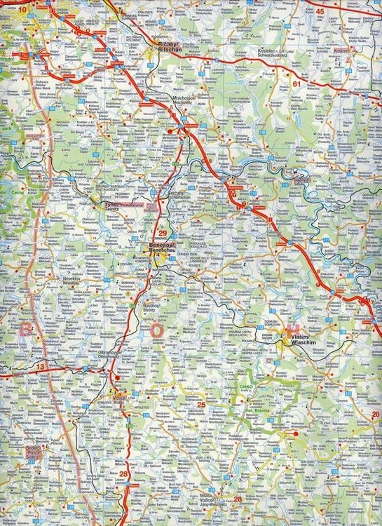 Produktbild: Tschechien - Stra&szlig;enkarte Mittelboehmen 1 : 200 000
