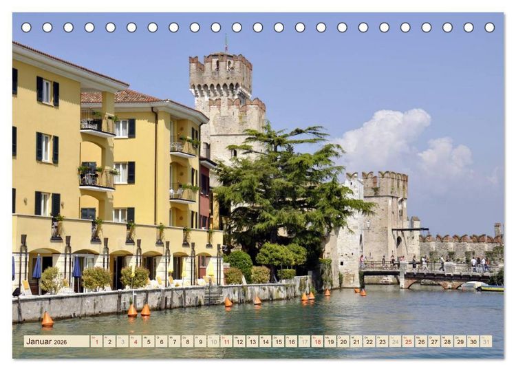 Produktbild: Impressionen vom Gardasee (Tischkalender 2026 DIN A5 quer), CALVENDO Monatskalender