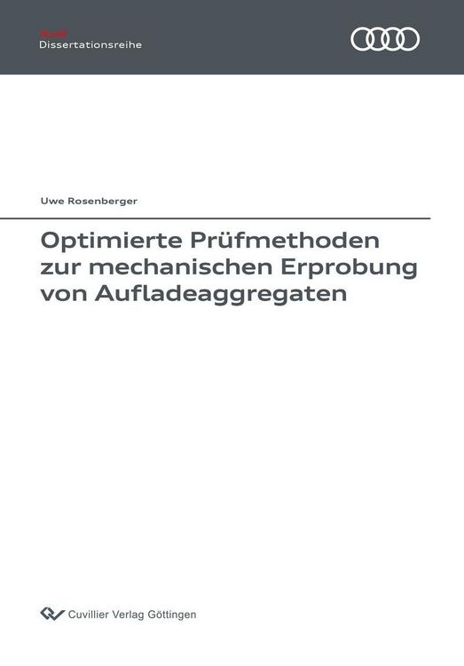 Produktbild: Optimierte Pr&uuml;fmethoden zur mechanischen Erprobung von Aufladeaggregaten