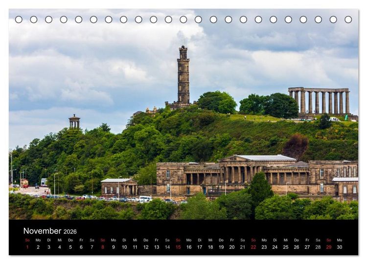 Produktbild: Faszination Edinburgh (Tischkalender 2026 DIN A5 quer), CALVENDO Monatskalender