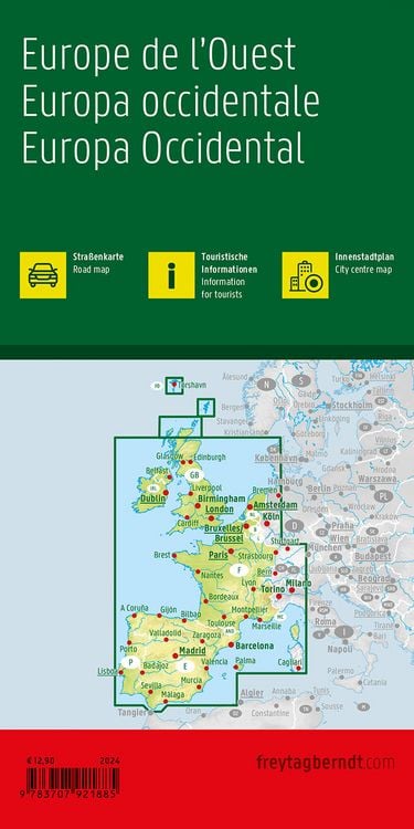 Produktbild: Freytag & berndt Stra&szlig;enkarte Westeuropa 1:2 Mio.