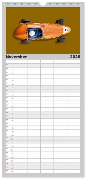 Produktbild: Familienplaner 2026 - Legenden des Rennsports - Formel Junior 1955-1965 mit 5 Spalten (Wandkalender, 21 x 45 cm) CALVENDO