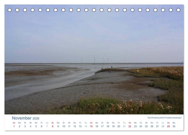 Produktbild: Ebbe und Watt 2026. Impressionen von der Nordseek&uuml;ste (Tischkalender 2026 DIN A5 quer), CALVENDO Monatskalender
