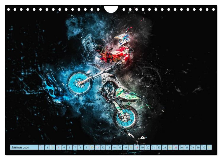 Produktbild: Motocross - extrem cool (Wandkalender 2026 DIN A4 quer), CALVENDO Monatskalender