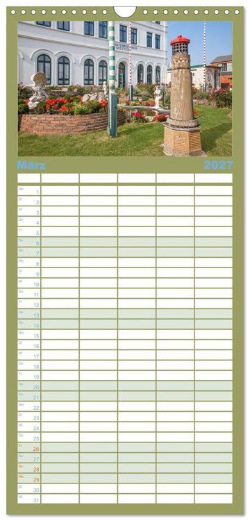 Produktbild: Familienplaner 2027 - Moin Borkum mit 5 Spalten (Wandkalender, 21 x 45 cm) CALVENDO