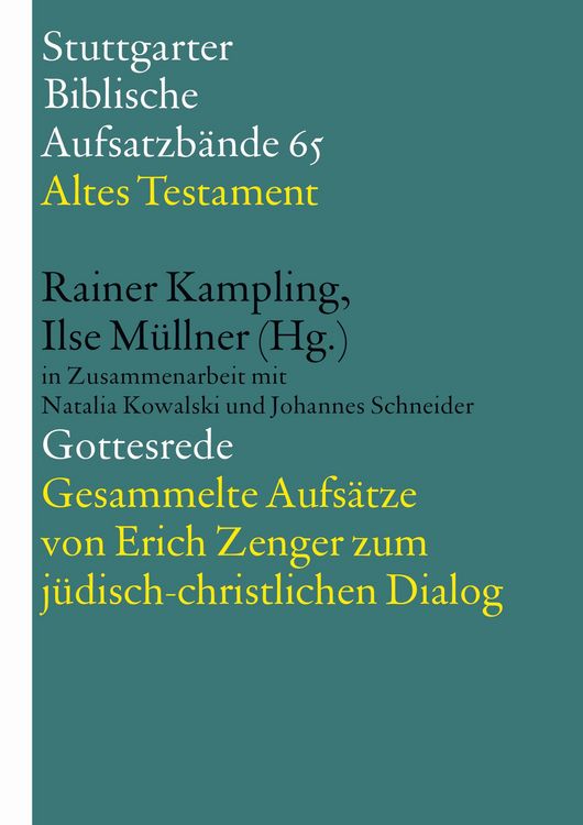 Produktbild: Gottesrede. Gesammelte Aufs&auml;tze von Erich Zenger zum j&uuml;disch-christlichen Dialog