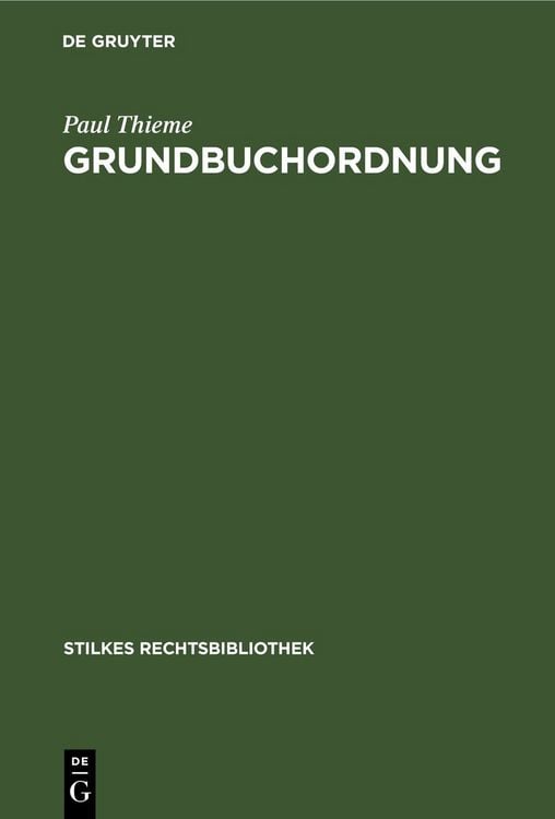 Produktbild: Grundbuchordnung