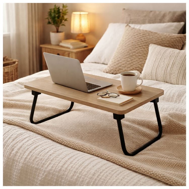Produktbild: HTI-Living Laptoptisch Fr&uuml;hst&uuml;ckstablett f&uuml;rs Bett Sonoma