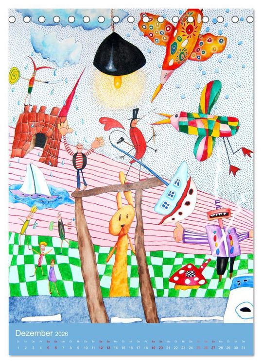 Produktbild: RABUNTEL KIND und KUNST inszeniert von KATHRIN SCHWERTNER (Tischkalender 2026 DIN A5 hoch), CALVENDO Monatskalender