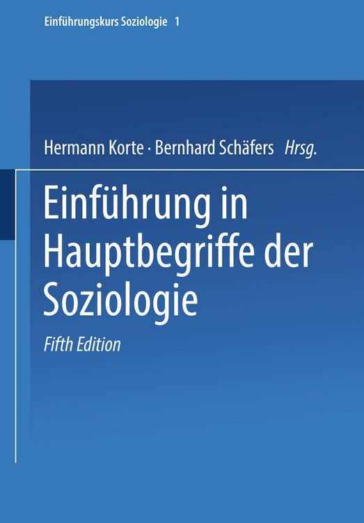Produktbild: Einf&uuml;hrung in Hauptbegriffe der Soziologie