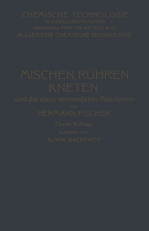 Produktbild: Mischen R&uuml;hren, Kneten und die Dazu Verwendeten Maschinen