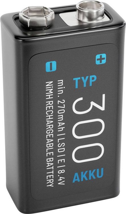 Produktbild: Absina 300 9V Block-Akku NiMH 270 mAh 8.4V 1St.