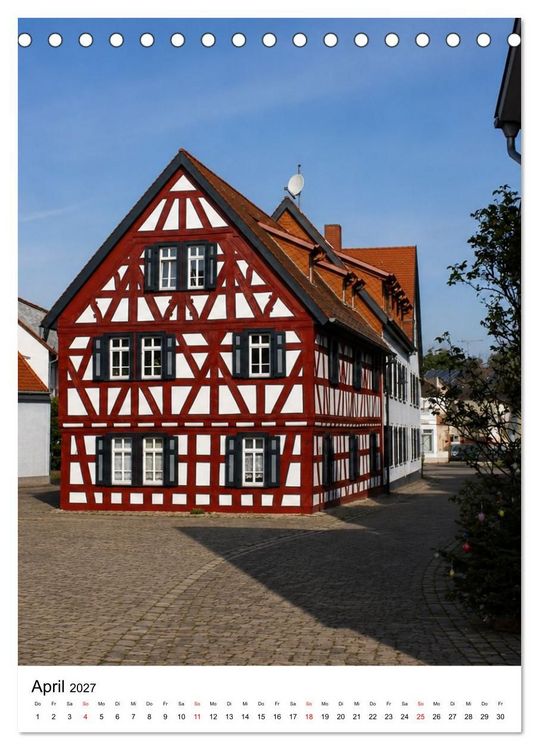 Produktbild: Trebur und die Deutsche Fachwerkstra&szlig;e (Tischkalender 2027 DIN A5 hoch), CALVENDO Monatskalender