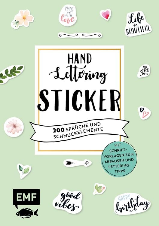 Produktbild: Handlettering-Sticker &ndash; 200 Spr&uuml;che und Schmuckelemente