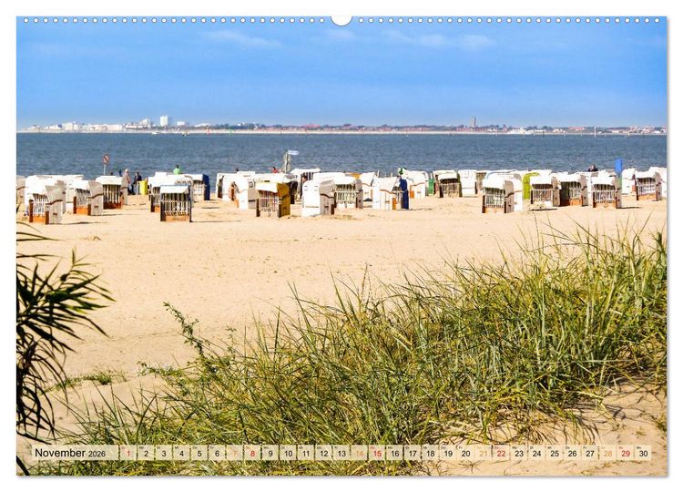Produktbild: Maritime K&uuml;stenorte - von Greetsiel, &uuml;ber Neuharlingersiel bis Schillig (Wandkalender 2026 DIN A2 quer), CALVENDO Monatskalender
