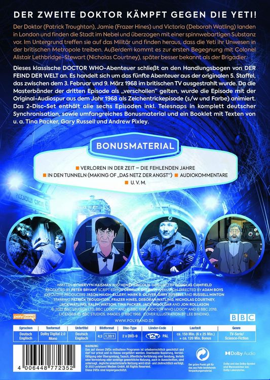 Produktbild: Doctor Who: Der Zweite Doktor - Das Netz der Angst - Vanilla Edition [2 DVDs]