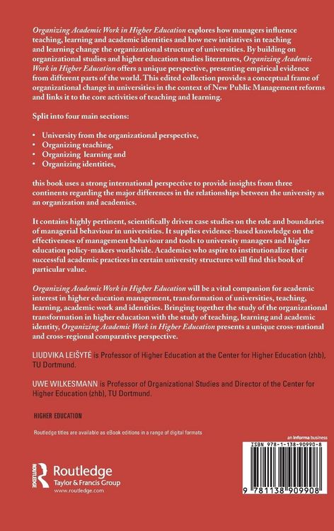 Produktbild: Organizing Academic Work in Higher Education
