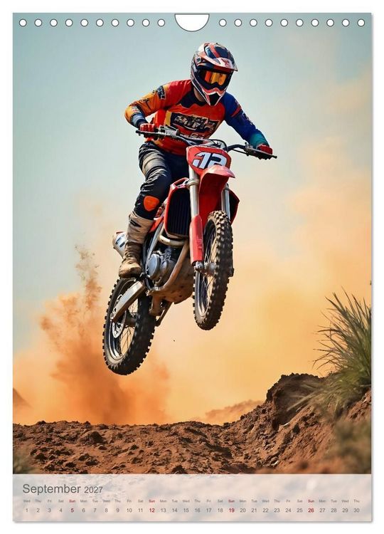 Produktbild: Born to Jump - Extreme motocross with adrenaline and dust (Wall Calendar 2027 DIN A4 portrait), CALVENDO 12 Month Wall Calendar