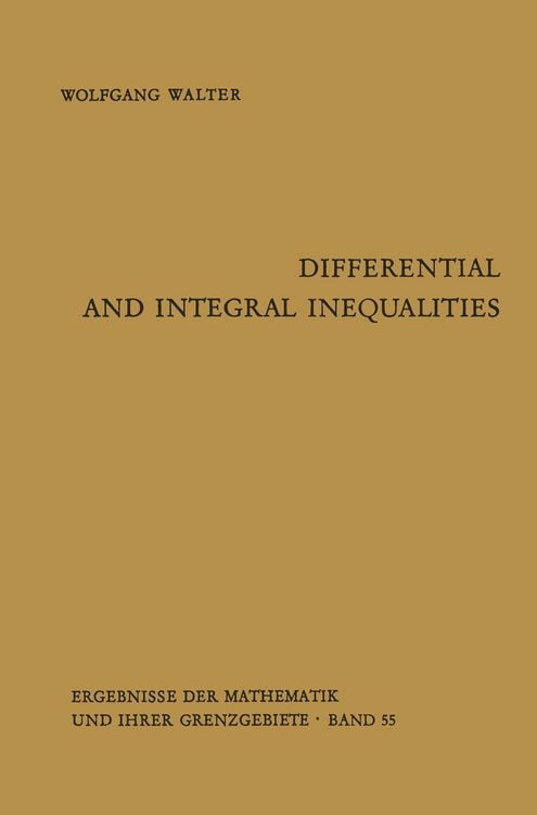 Produktbild: Differential and Integral Inequalities