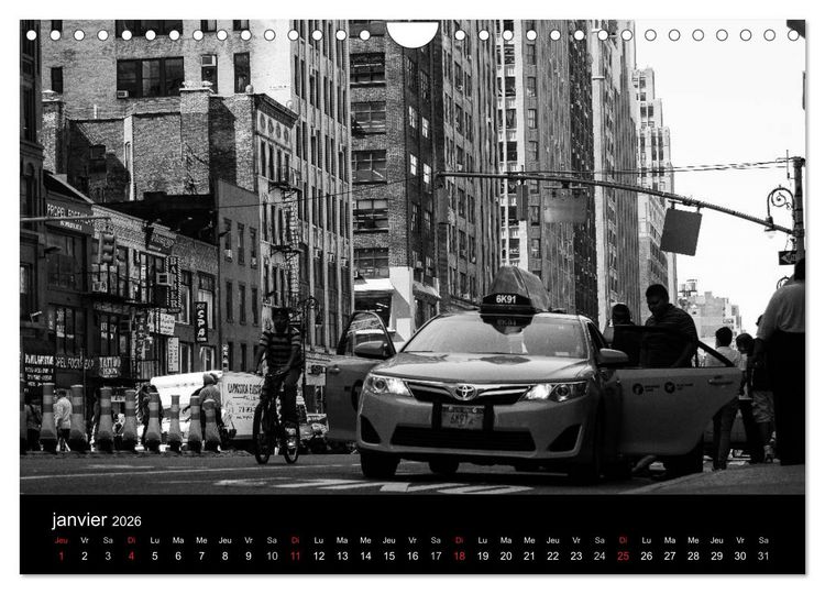 Produktbild: New York en noir et blanc (Calendrier mural 2026 DIN A4 vertical), CALVENDO calendrier mensuel
