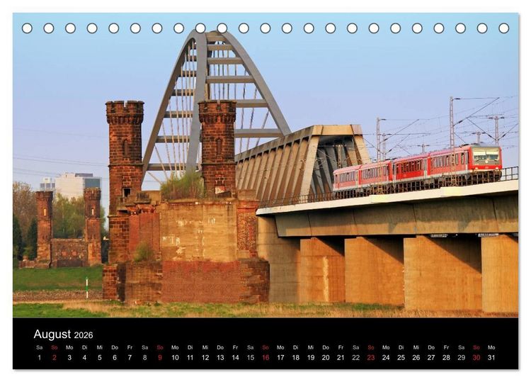 Produktbild: Von Ufer zu Ufer, Wege &uuml;ber den Rhein in D&uuml;sseldorf (Tischkalender 2026 DIN A5 quer), CALVENDO Monatskalender