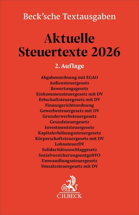 Produktbild: Aktuelle Steuertexte 2026