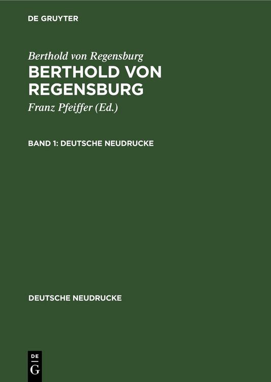 Produktbild: Berthold von Regensburg. Band 1