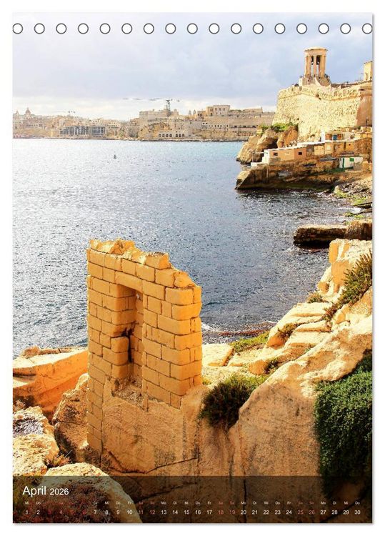 Produktbild: Unterwegs in Malta (Tischkalender 2026 DIN A5 hoch), CALVENDO Monatskalender