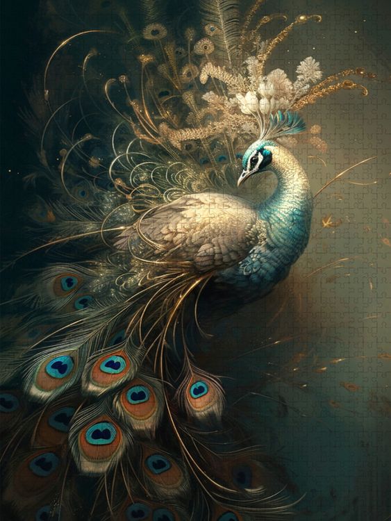 Produktbild: CALVENDO Puzzle Ein Motiv aus dem Kalender Malerische Pfaue | 1000 Teile Lege-Gr&ouml;&szlig;e 64x48cm Foto-Puzzle f&uuml;r gl&uuml;ckliche Stunden