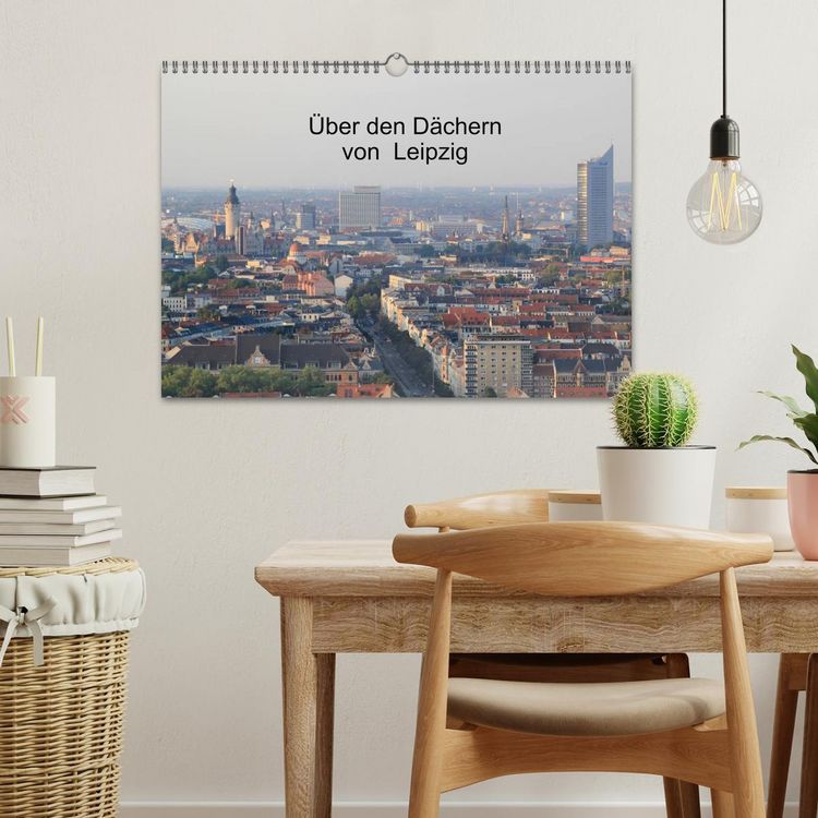 Produktbild: &Uuml;ber den D&auml;chern von Leipzig (Wandkalender 2026 DIN A3 quer), CALVENDO Monatskalender