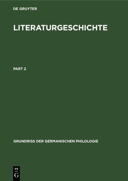 Produktbild: Literaturgeschichte